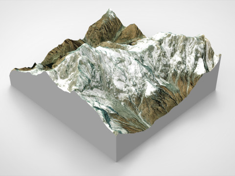 Mountain landscape Machapuchare Himalayas Nepal 3D Model