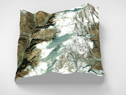 Mountain landscape Machapuchare Himalayas Nepal 3D Model