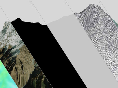 Mountain landscape Machapuchare Himalayas Nepal 3D Model