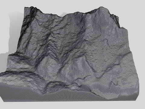 Mountain landscape Machapuchare Himalayas Nepal 3D Model