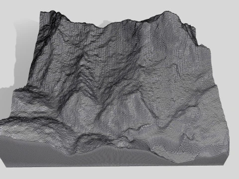 Mountain landscape Machapuchare Himalayas Nepal 3D Model