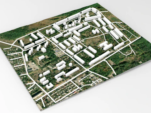 Paysage urbain Toretsk Ukraine Modèle 3D