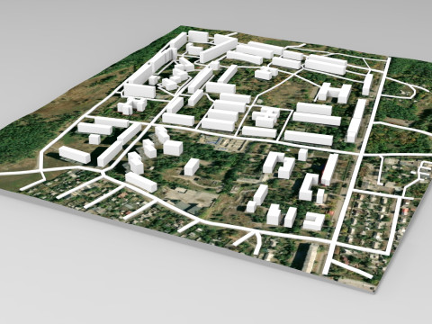 Cityscape Toretsk Ukraine Model 3D