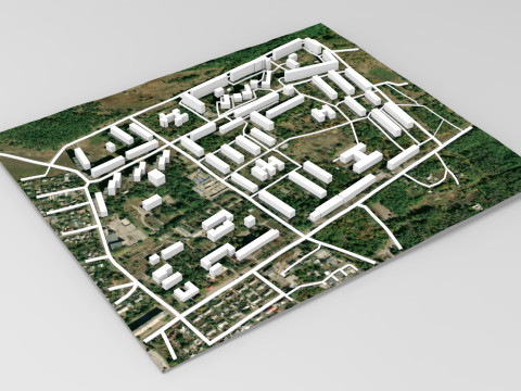 Cityscape Toretsk Ukraine Model 3D