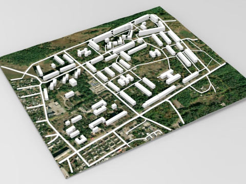 Cityscape Toretsk Ukraine Model 3D