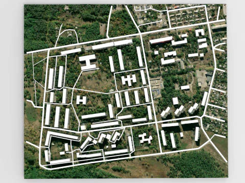 Paysage urbain Toretsk Ukraine Modèle 3D