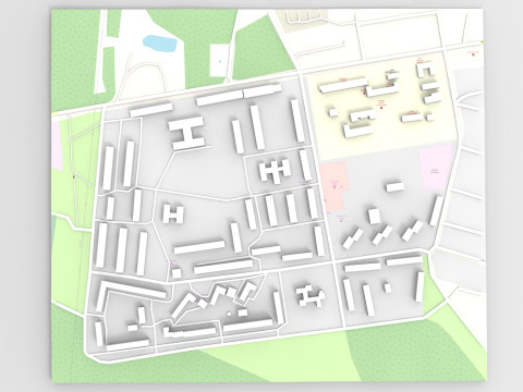 Cityscape Toretsk Ukraine Model 3D
