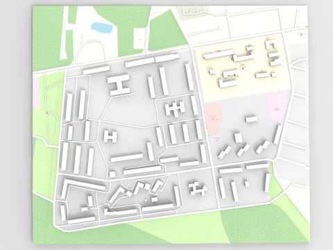 Paysage urbain Toretsk Ukraine Modèle 3D