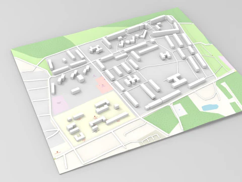 Paysage urbain Toretsk Ukraine Modèle 3D