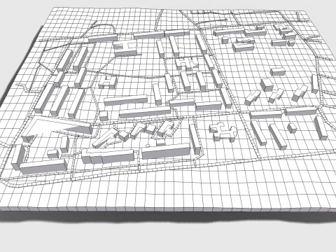 Paysage urbain Toretsk Ukraine Modèle 3D