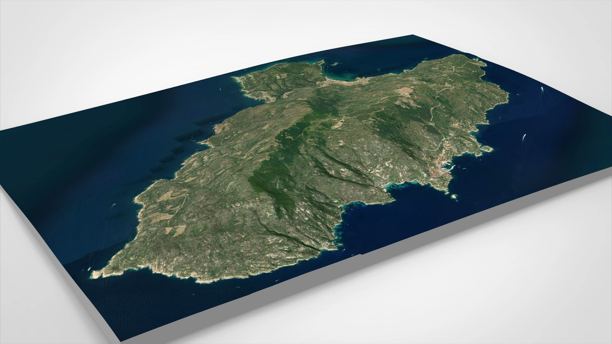 Island Giglio Italy 3D Model .c4d .max .obj .3ds .fbx .stl .blend 