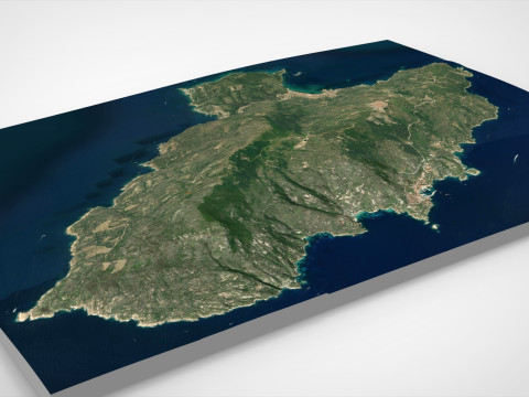 Island Giglio Italy 3Dモデル