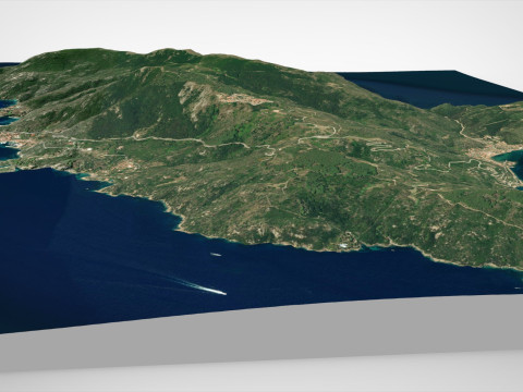 Island Giglio Italy Model 3D
