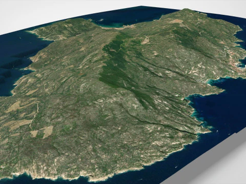 Island Giglio Italy 3D Model