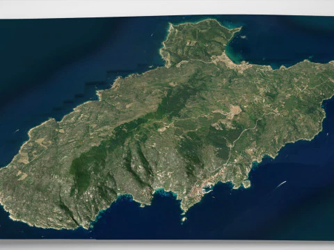 Island Giglio Italy 3D Model