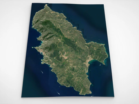 Island Giglio Italy 3D Model
