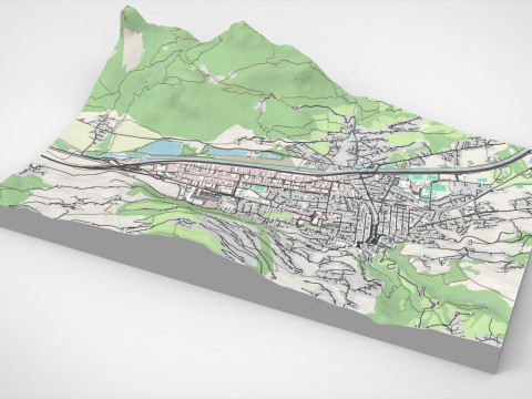 Cityscape Sallanches France 3D Model