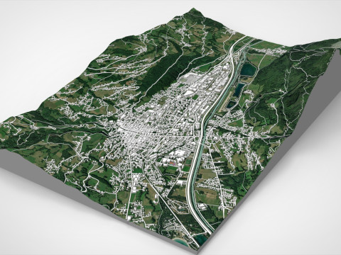 Cityscape Sallanches France 3D Модель