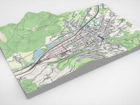Cityscape Sallanches France 3D Модель