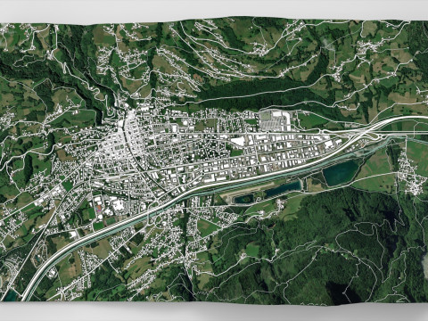 Cityscape Sallanches France 3D Модель
