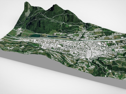 Cityscape Sallanches France 3D Модель