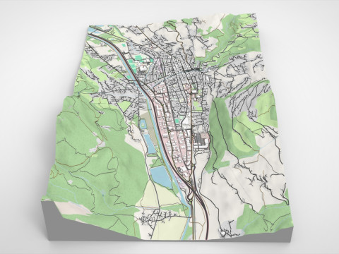 Cityscape Sallanches France 3D Модель