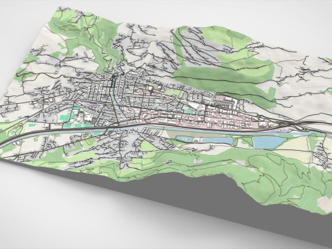 Cityscape Sallanches France 3D Модель