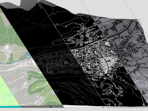 Cityscape Sallanches France 3D Модель