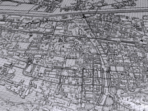 Cityscape Sallanches France 3D Модель