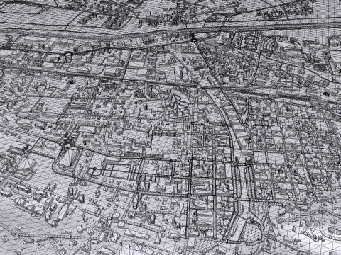 Cityscape Sallanches France 3D Модель