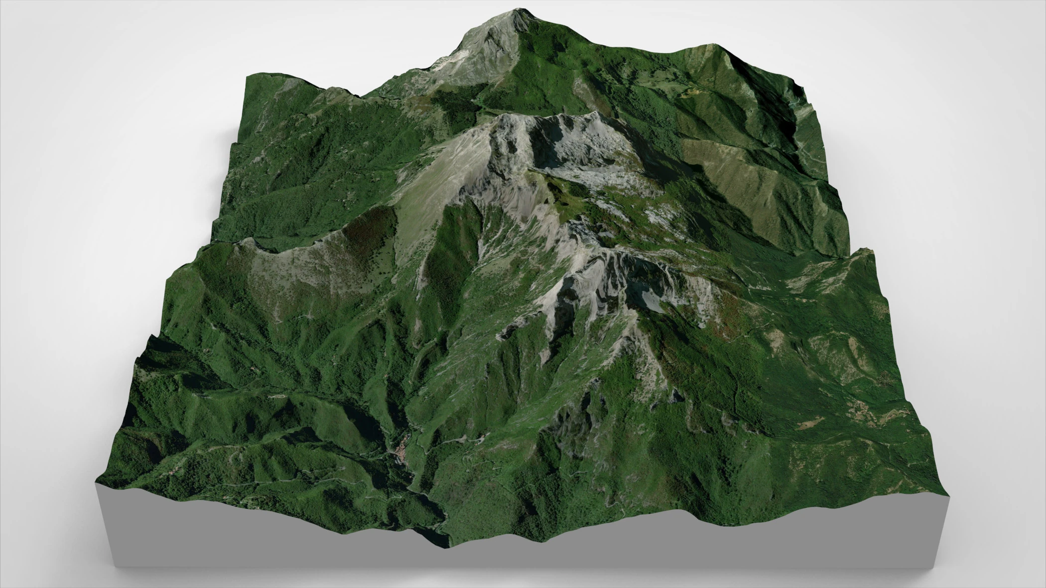 Mountain landscape Pania della Croce Italy 3D Model .c4d .max .obj .3ds .fbx .stl .blend 