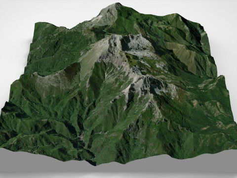 Mountain landscape Pania della Croce Italy 3D Model