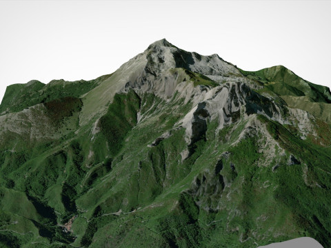 Mountain landscape Pania della Croce Italy 3D Model