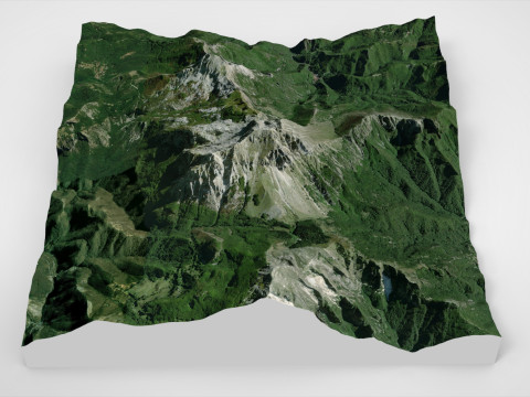 Mountain landscape Pania della Croce Italy 3D Model