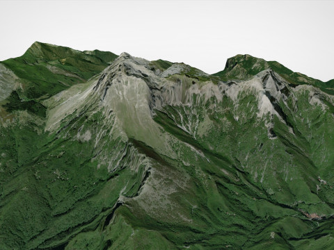 Mountain landscape Pania della Croce Italy 3D Model