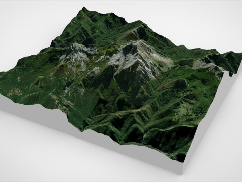 Mountain landscape Pania della Croce Italy 3D Model