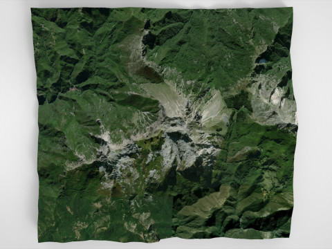 Mountain landscape Pania della Croce Italy 3D Model