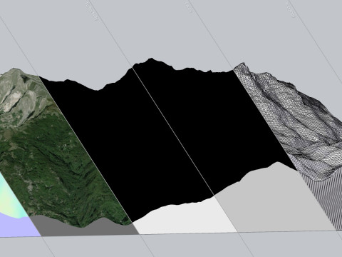 Mountain landscape Pania della Croce Italy 3D Model