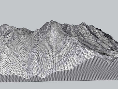 Mountain landscape Pania della Croce Italy 3D Model