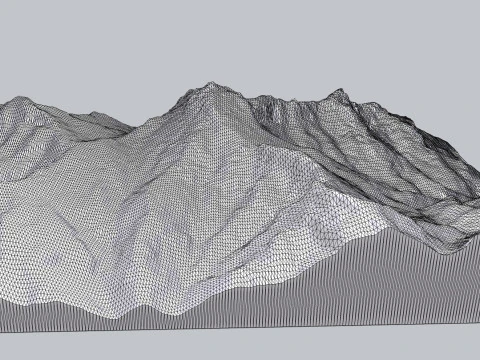 Mountain landscape Pania della Croce Italy 3D Model