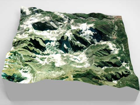 Mountain landscape Monte Borla Italy 3D Model
