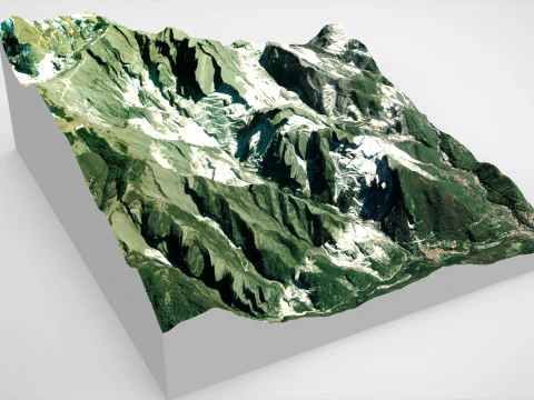Mountain landscape Monte Borla Italy 3D Model