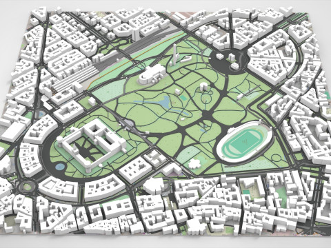 Porta Sempione Milan Italy 3D Model