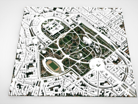 Porta Sempione Milan Italy 3D Модель