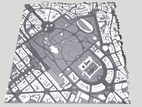 Porta Sempione Milan Italy 3D Модель