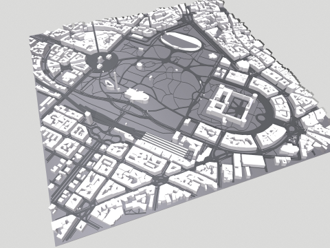 Porta Sempione Milan Italy 3D Модель