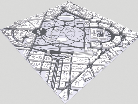 Porta Sempione Milan Italy 3D Модель