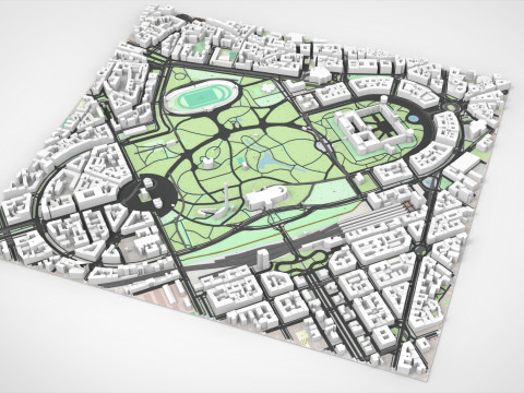 Porta Sempione Milan Italy 3D Модель