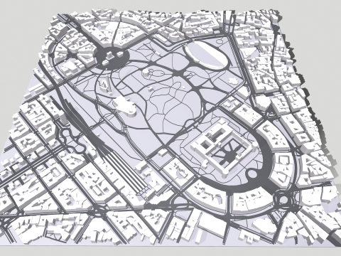 Porta Sempione Milan Italy 3D Модель