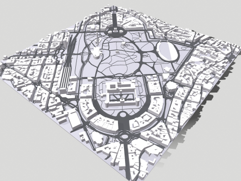 Porta Sempione Milan Italy 3D Модель